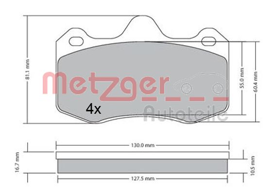 METZGER Első fékbetét 1170656_METZ