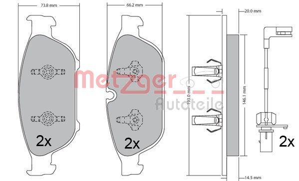 METZGER Első fékbetét 1170657_METZ