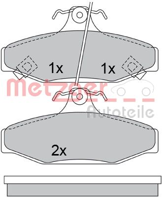 METZGER Hátsó fékbetét 1170662_METZ