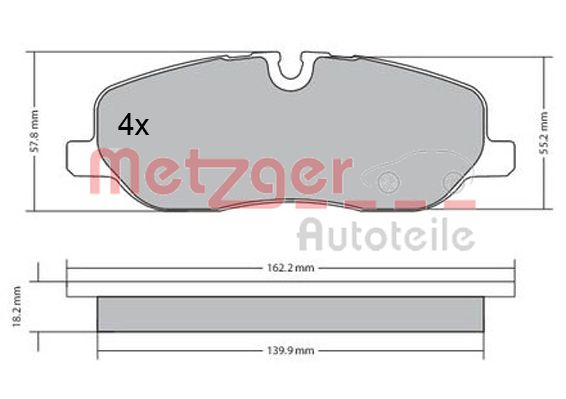 METZGER Első fékbetét 1170668_METZ