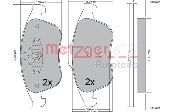 METZGER Első fékbetét 1170672_METZ