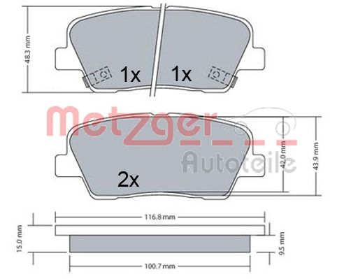 METZGER Hátsó fékbetét 1170687_METZ