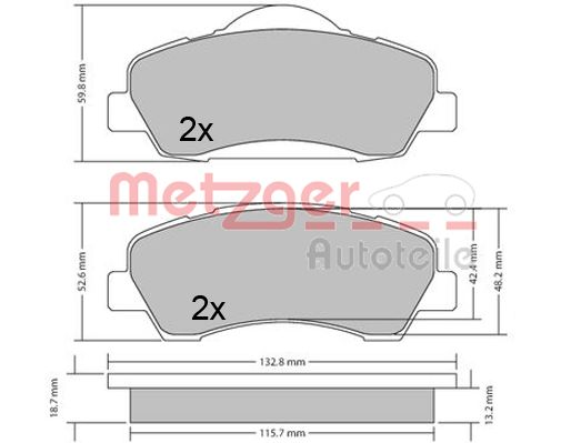 METZGER Első fékbetét 1170690_METZ