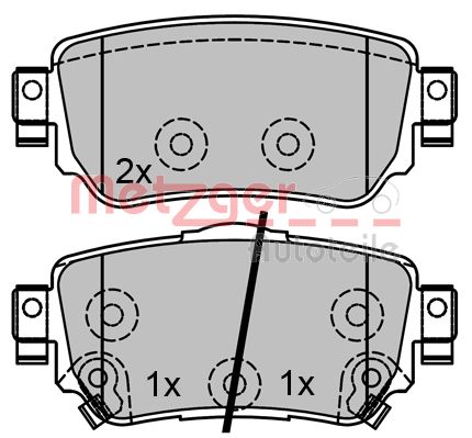 METZGER Hátsó fékbetét 1170802_METZ