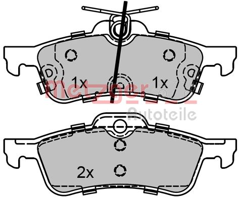 METZGER Hátsó fékbetét 1170815_METZ