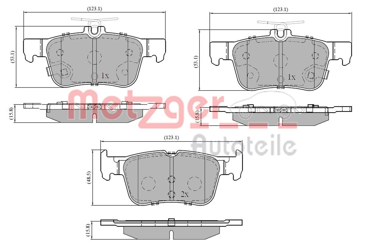 METZGER Hátsó fékbetét 1170827_METZ