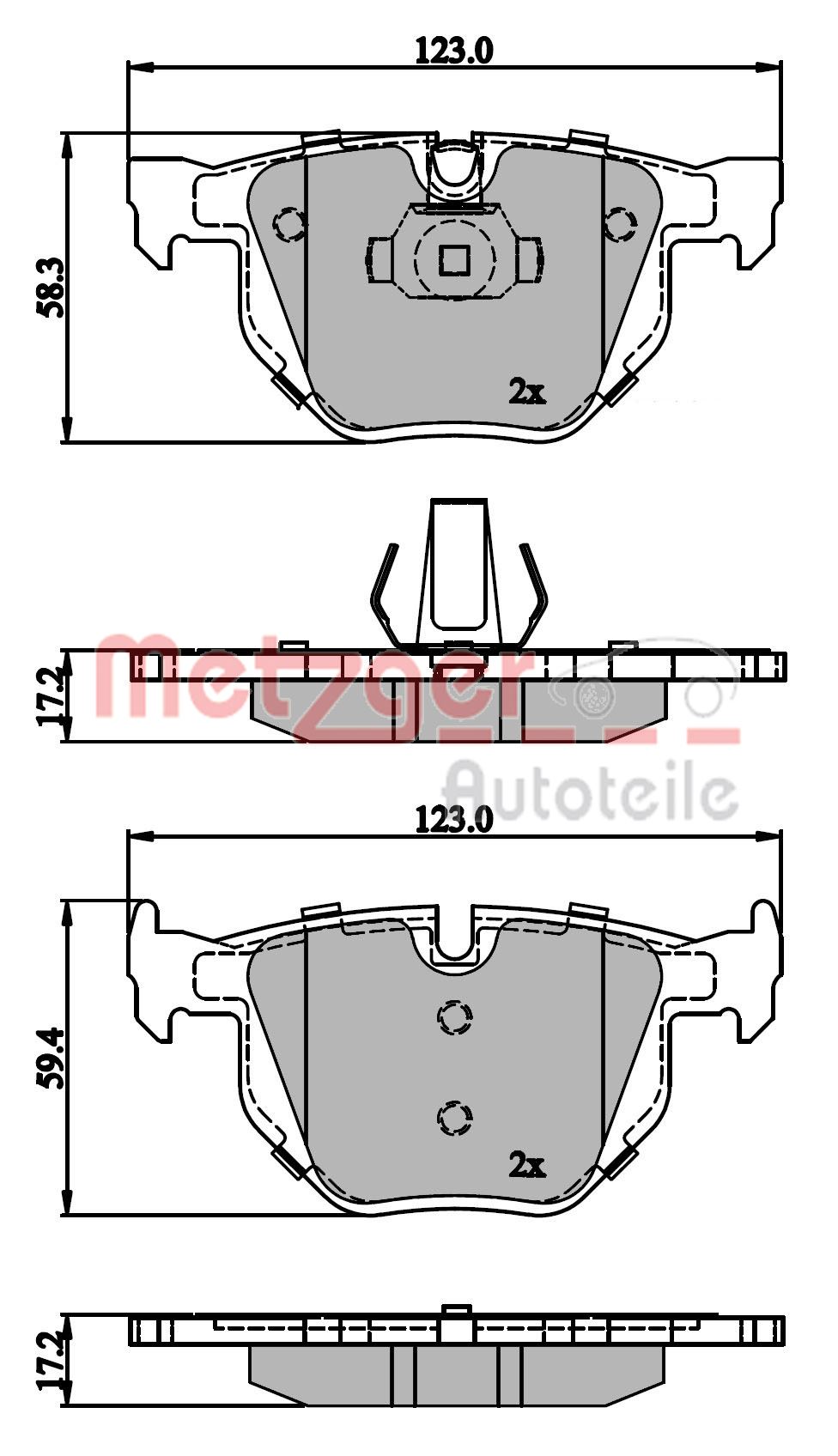 METZGER Hátsó fékbetét 1170843_METZ