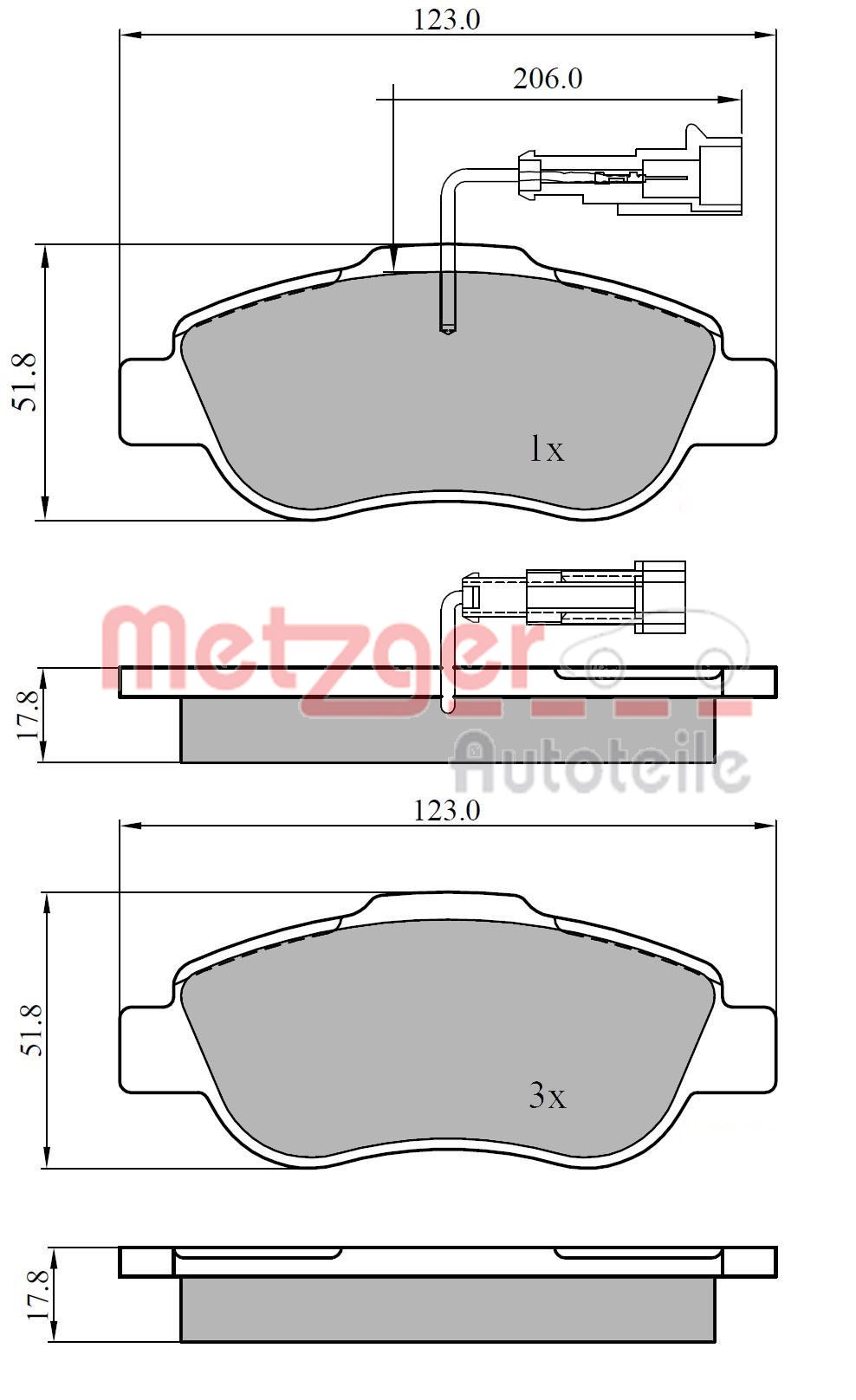 METZGER Első fékbetét 1170849_METZ