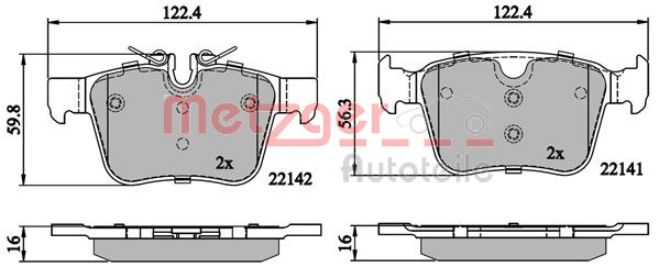 METZGER Hátsó fékbetét 1170862_METZ