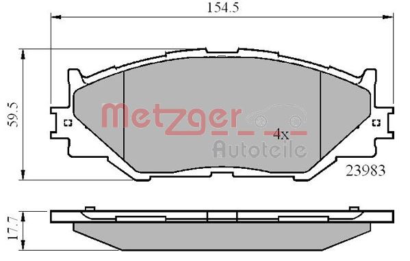 METZGER Első fékbetét 1170867_METZ