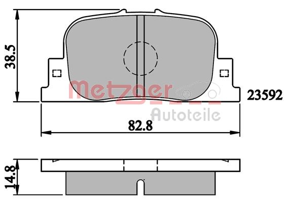 METZGER Hátsó fékbetét 1170868_METZ