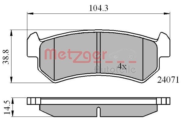 METZGER Hátsó fékbetét 1170869_METZ