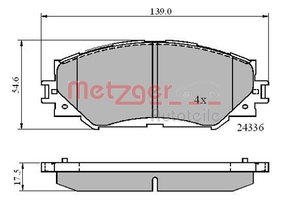 METZGER Első fékbetét 1170873_METZ