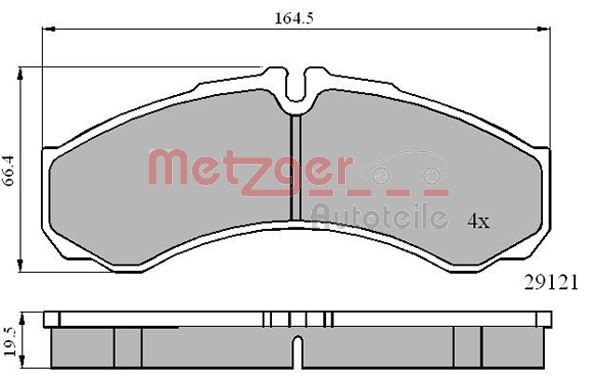 METZGER Fékbetét, mind 1170874_METZ