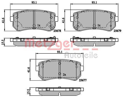 METZGER Hátsó fékbetét 1170886_METZ