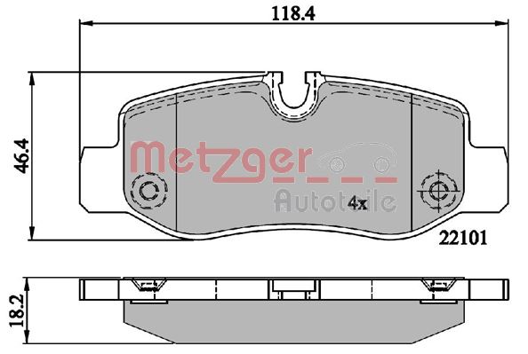 METZGER Hátsó fékbetét 1170894_METZ