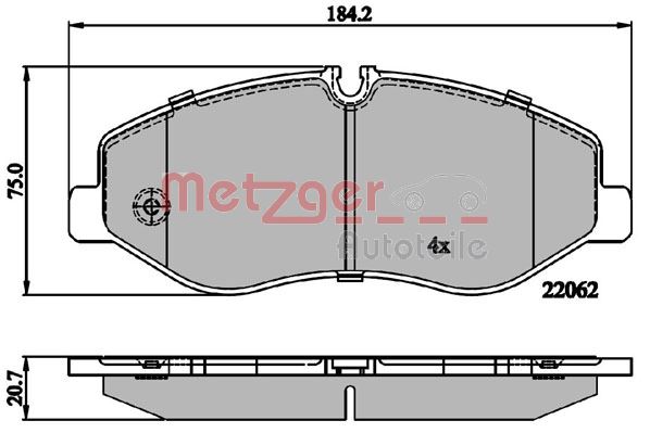 METZGER Első fékbetét 1170895_METZ