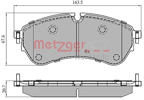 METZGER Fékbetét, mind 1170906_METZ