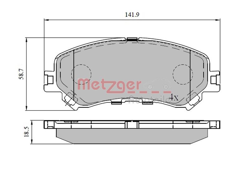 METZGER Első fékbetét 1170908_METZ