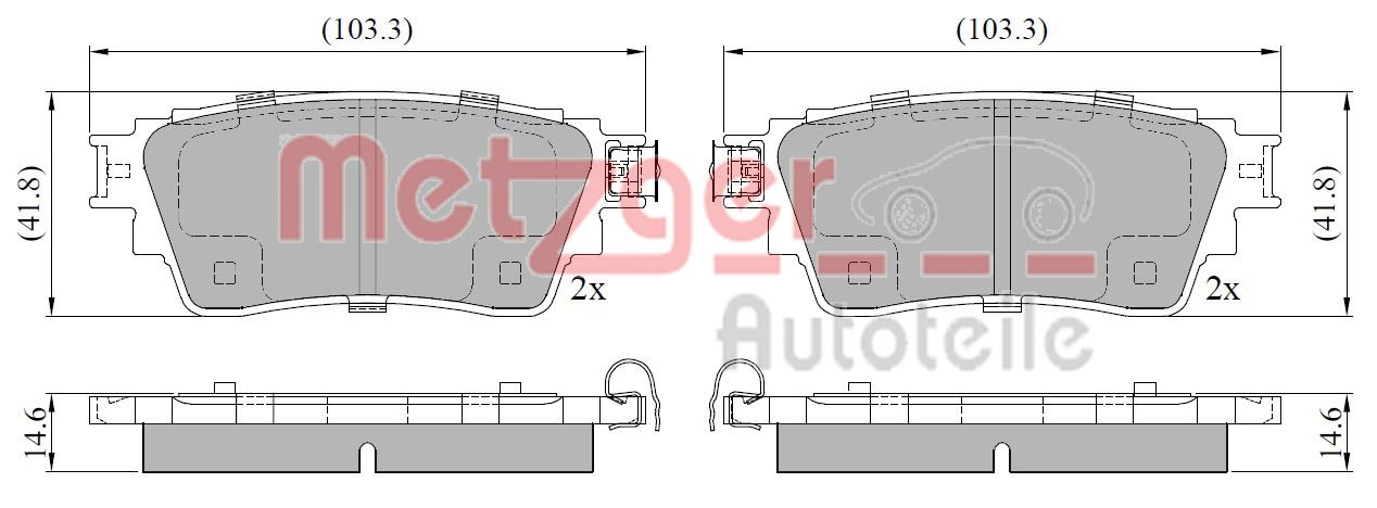 METZGER Hátsó fékbetét 1170913_METZ