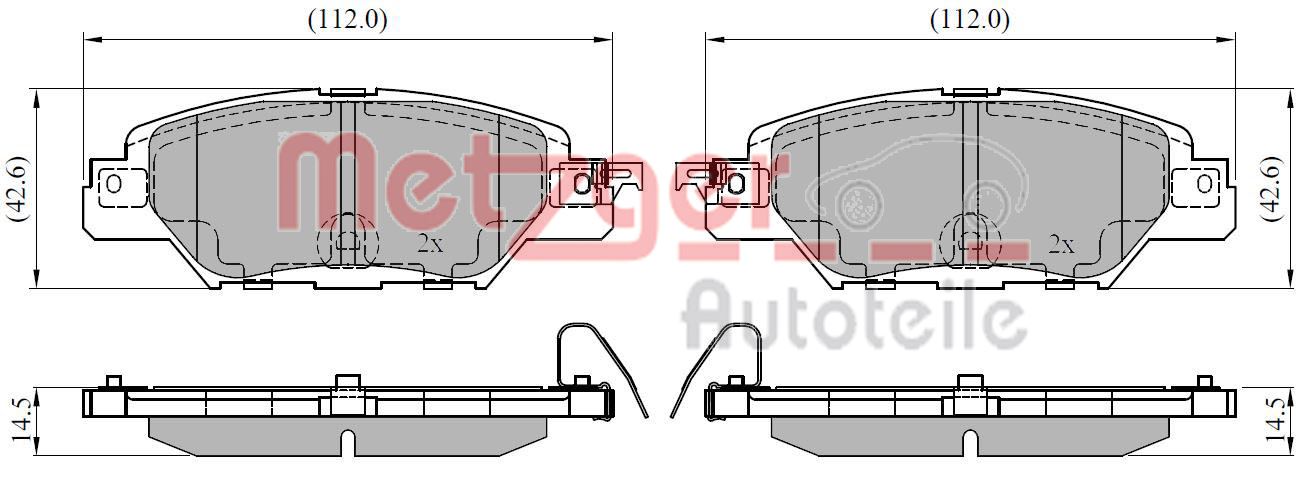 METZGER Hátsó fékbetét 1170920_METZ