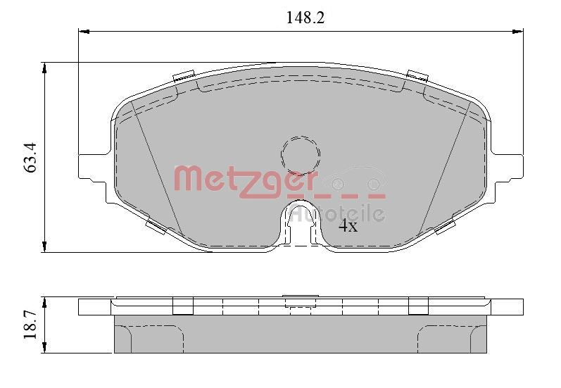 METZGER Első fékbetét 1170949_METZ