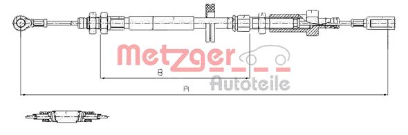 METZGER Kézifék bowden 1171.7_METZ