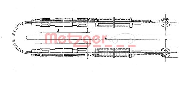 METZGER Kézifék bowden 12.102E_METZ