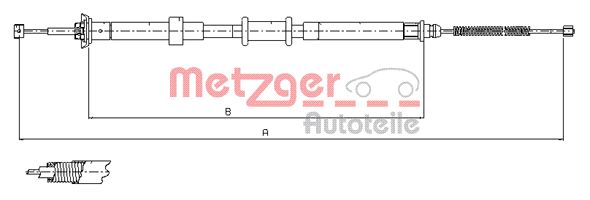 METZGER Kézifék bowden 12.0702_METZ