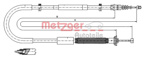 METZGER Kézifék bowden 12.0703_METZ