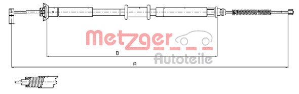 METZGER Kézifék bowden 12.0704_METZ