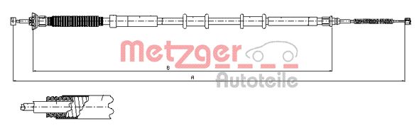 METZGER Kézifék bowden 12.0716_METZ