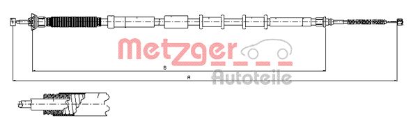 METZGER Kézifék bowden 12.0717_METZ