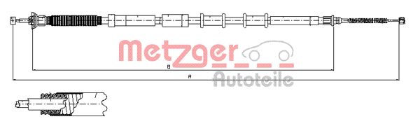 METZGER Kézifék bowden 12.0719_METZ