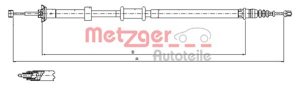 METZGER Kézifék bowden 12.0726_METZ