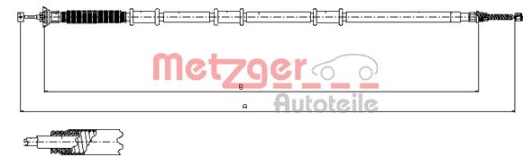 METZGER Kézifék bowden 12.0735_METZ