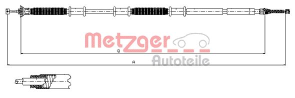 METZGER Kézifék bowden 12.0736_METZ