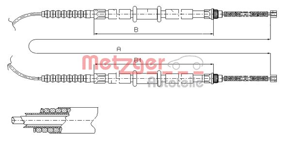 METZGER Kézifék bowden 1261.3_METZ