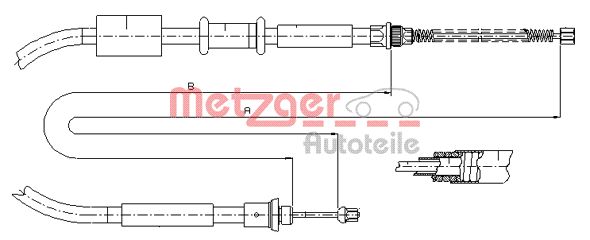 METZGER Kézifék bowden 1281P1_METZ