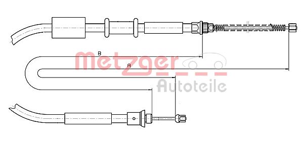 METZGER Kézifék bowden 1281P2_METZ