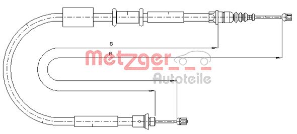 METZGER Kézifék bowden 1281P4_METZ