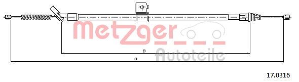 METZGER Kézifék bowden 17.0316_METZ