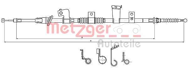 METZGER Kézifék bowden 17.2301_METZ