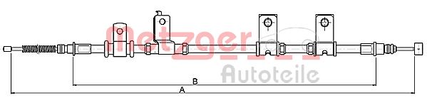 METZGER Kézifék bowden 17.3504A_METZ