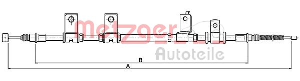 METZGER Kézifék bowden 17.3505A_METZ