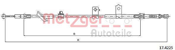 METZGER Kézifék bowden 17.4225_METZ