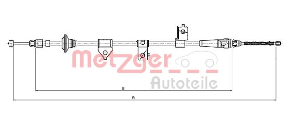 METZGER Kézifék bowden 17.6026_METZ