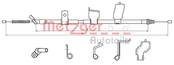 METZGER Kézifék bowden 17.0327_METZ