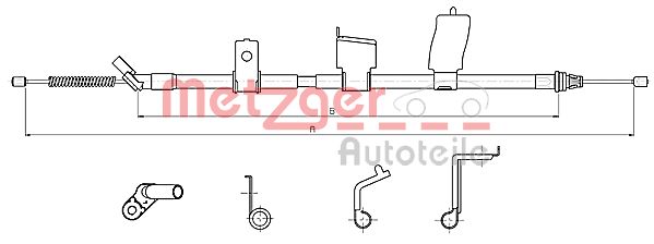 METZGER Kézifék bowden 17.0329_METZ