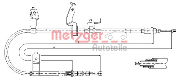 METZGER Kézifék bowden 17.0585_METZ